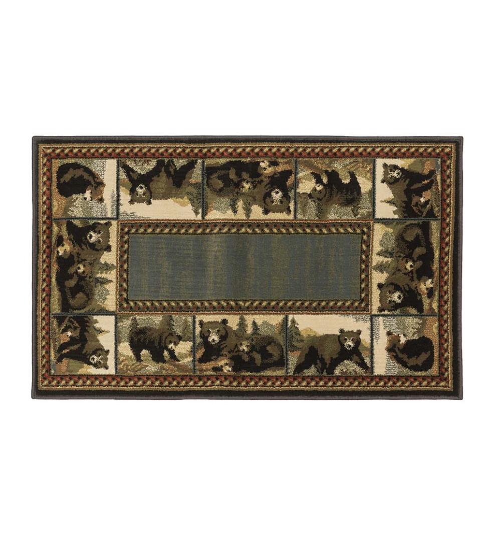 Plow & Hearth Home Accents | Indoor Living Vista Bear Posing Rug, 30" X 50"