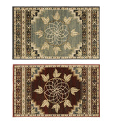 Plow & Hearth Home Accents | Indoor Living Vista Ancient Sign Rug, 30" X 50" - Green