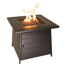 Plow & Hearth Fire Pits | Fireplace & Hearth Cason Outdoor Lp Gas Fire Pit With Steel Mantel, 28"