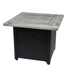 Plow & Hearth Fire Pits | Fireplace & Hearth Barnesdale Outdoor Lp Gas Fire Pit With Printed Resin Mantel, 30"