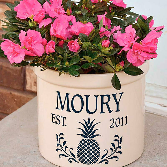 Pineapple Personalized Crock