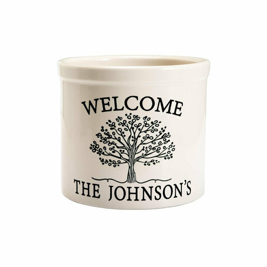 Personalized Tree of Life Crock