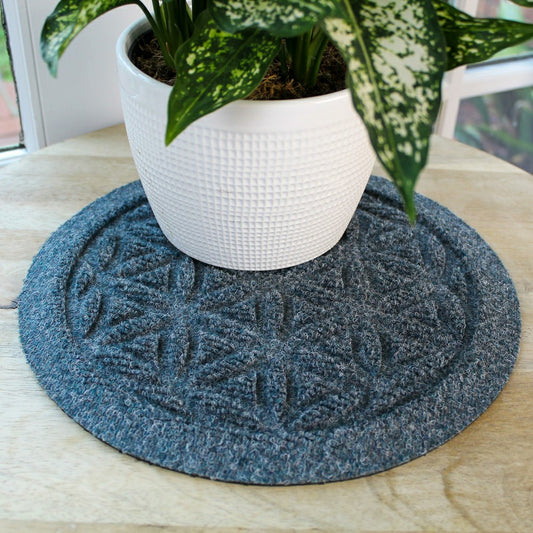 WaterHog® 12" Flower of Life Plant Trivets, Set of 4