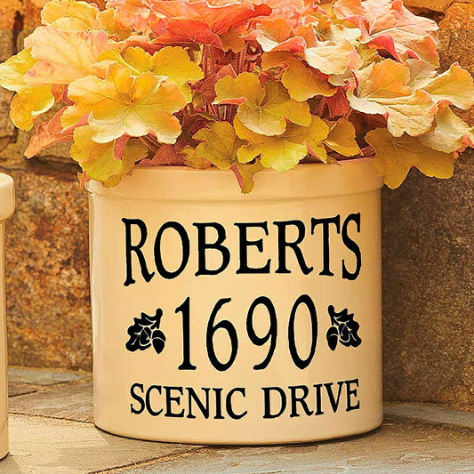 Acorn-Styled Personalized Crock
