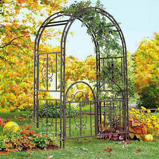 Iron Montebello Arbor with Gate