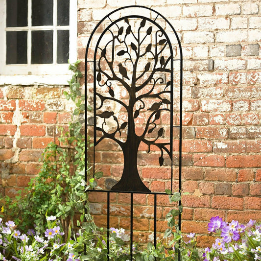 Metal Garden Trellis w/Tree of Life Design