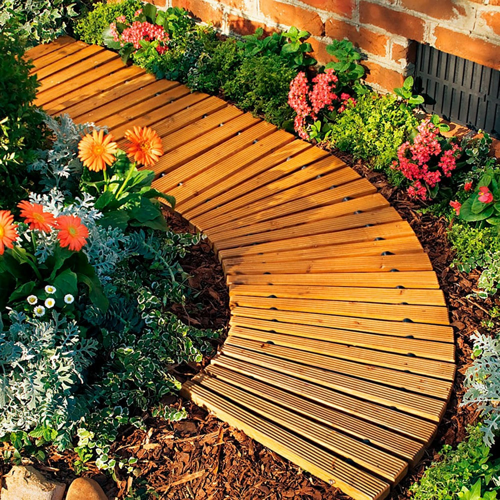 Portable Wooden Curved Pathway