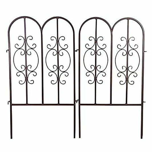 Montebello Iron Garden Fencing, Set of 2