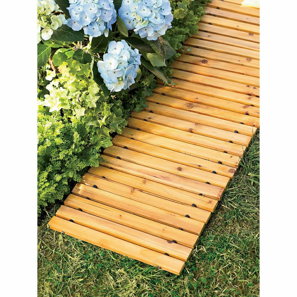 6' Portable Roll-Out Straight Cedar Pathway
