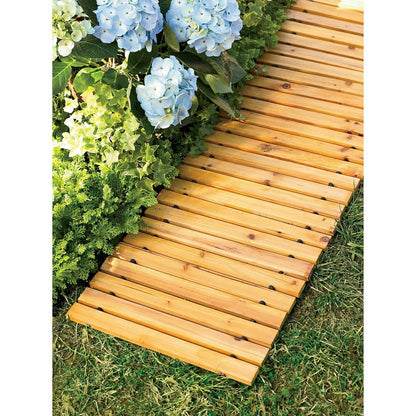 6' Portable Roll-Out Straight Cedar Pathway