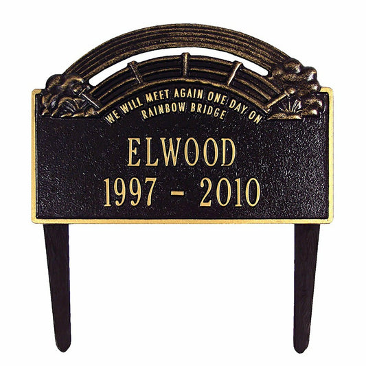 Rainbow Bridge Pet Memorial Plaque