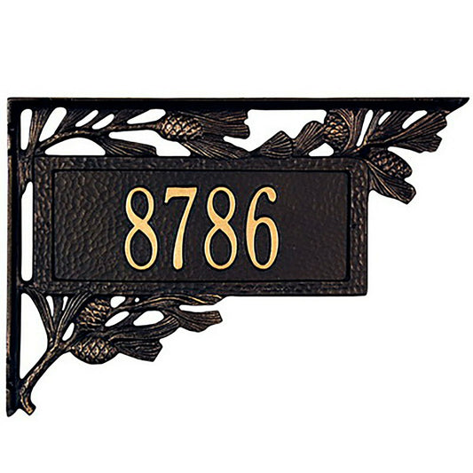 Pine Cone Address Plaque