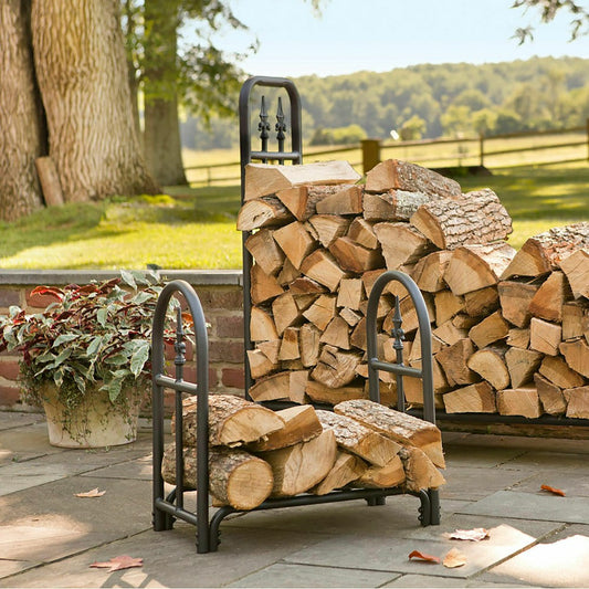 Medium Decorative Heavy-Duty Steel Wood Rack