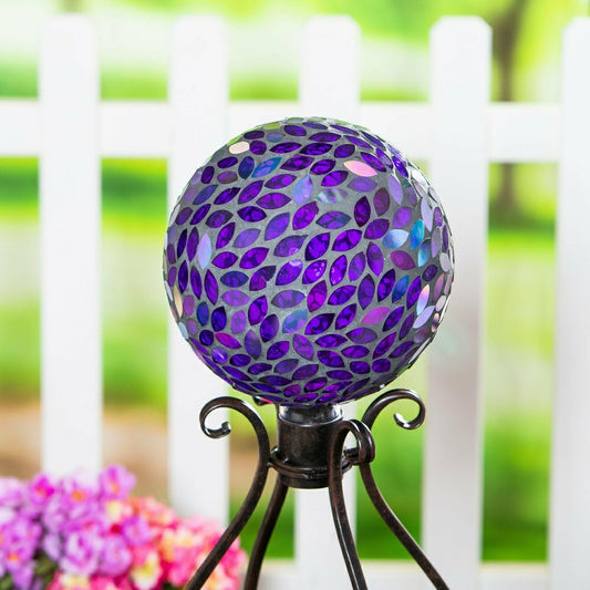 Flower Petal Mosaic Gazing Ball