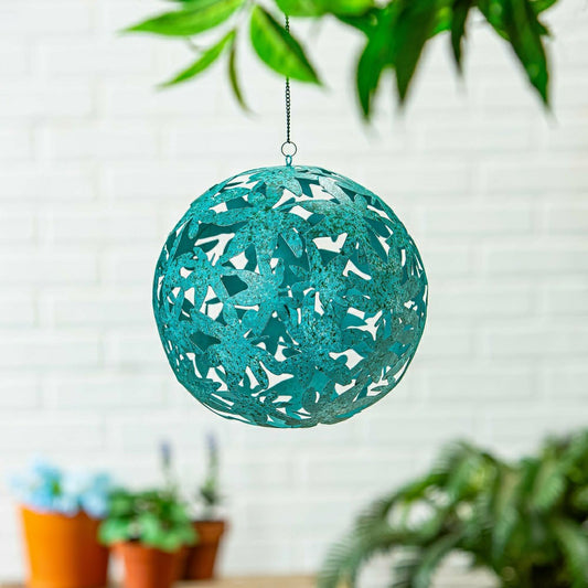 Metal Leaves Decorative Garden Ball, 10"