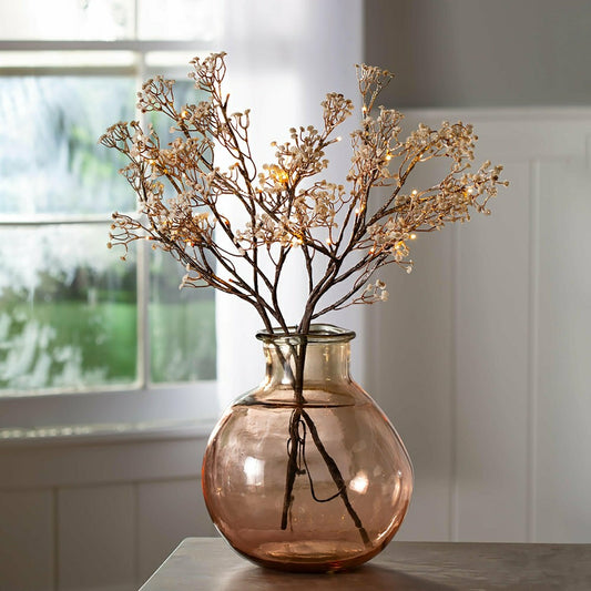 Indoor/Outdoor Lighted Baby's Breath Branches, Set of 2