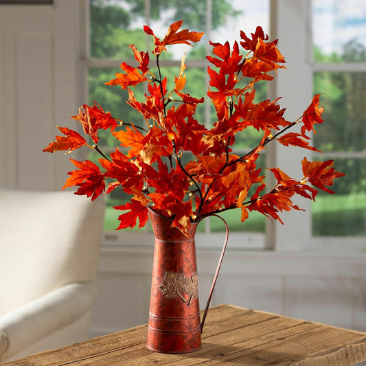 Indoor/Outdoor Lighted Maple Tree Branches, Set of 2