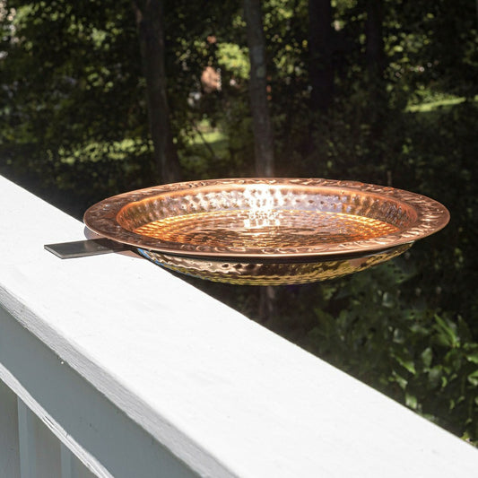 Small Deck Mounted Copper Birdbath