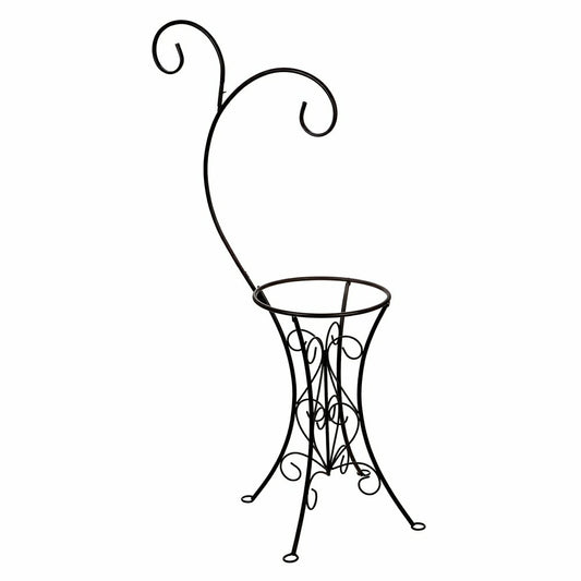 Metal Birdbath Stand with Dual Shepard’s Hooks