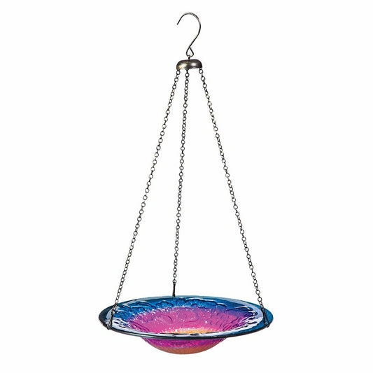 Hanging Sunrise Glass Bird Bath