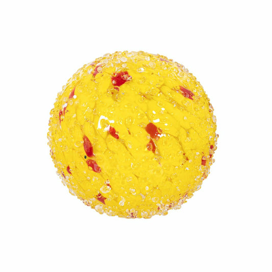 Art Glass Bee and Butterfly Ball, Yellow