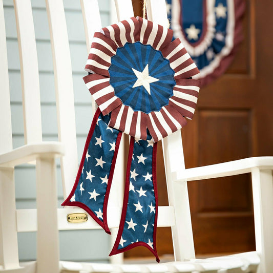 Patriodic Bow, Stars and Stripes 12"x24"
