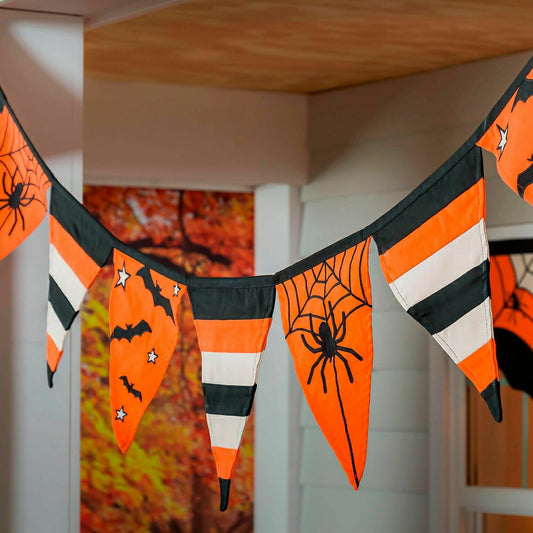 Halloween Spider Web Cotton Pennant Bunting