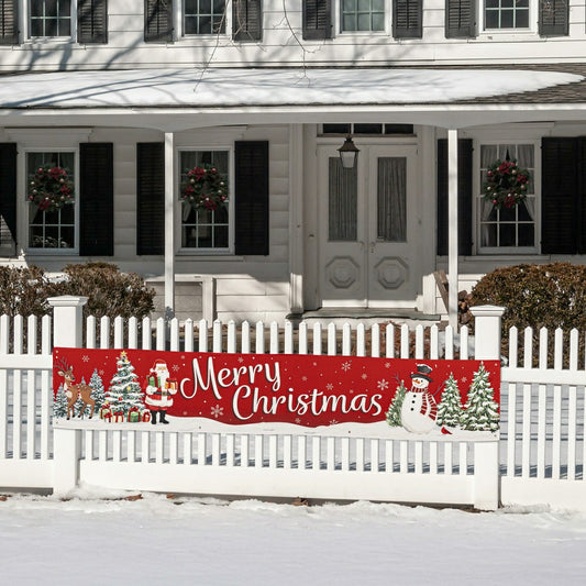 Merry Christmas Fence Banner