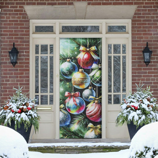 Holiday Ornaments Door Cover