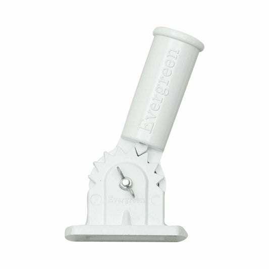 Adjustable Aluminum House Flag Bracket, White Finish