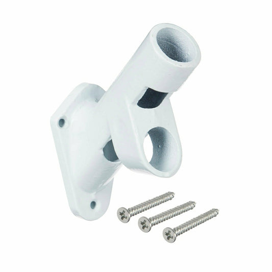 Two-Position Aluminum House Flag Bracket with White Finish