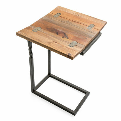 Deep Creek Pull-Up Table in Rustic Wood & Metal