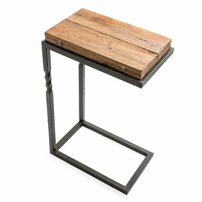 Deep Creek Pull-Up Table in Rustic Wood & Metal