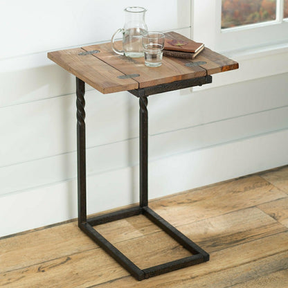 Deep Creek Pull-Up Table in Rustic Wood & Metal