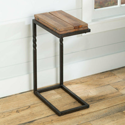 Deep Creek Pull-Up Table in Rustic Wood & Metal