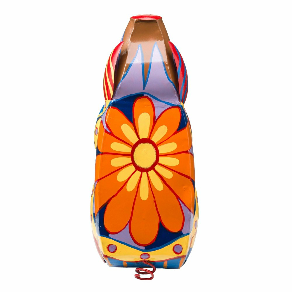 Colorful Folk Art Pig Side Table