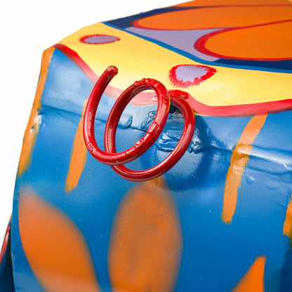 Colorful Folk Art Pig Side Table