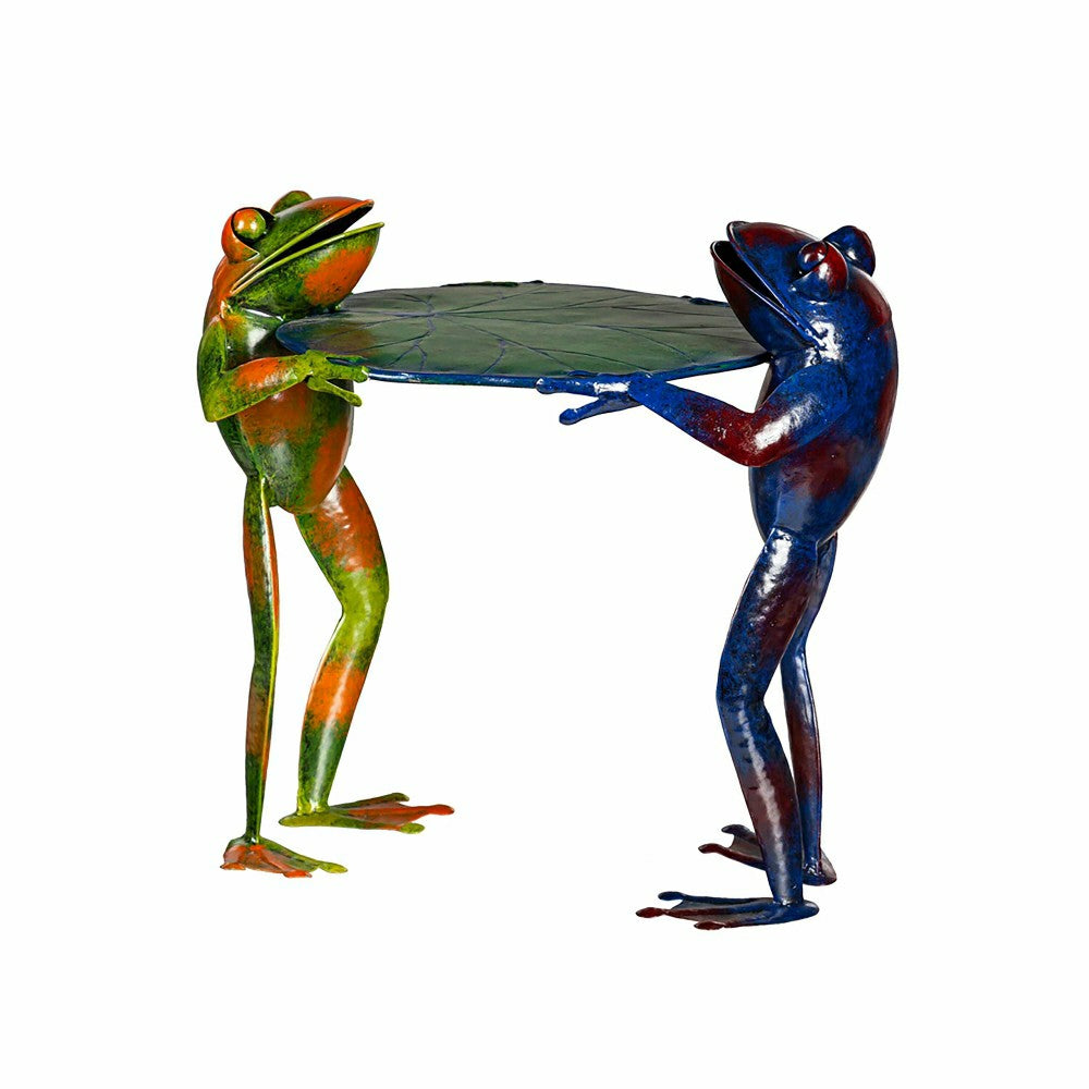 Metal Double Frog Side Table