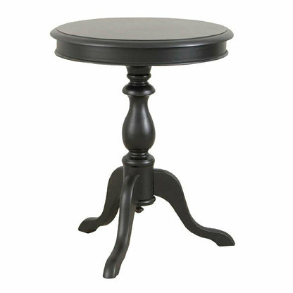 Pedestal-Based Wooden Accent Table