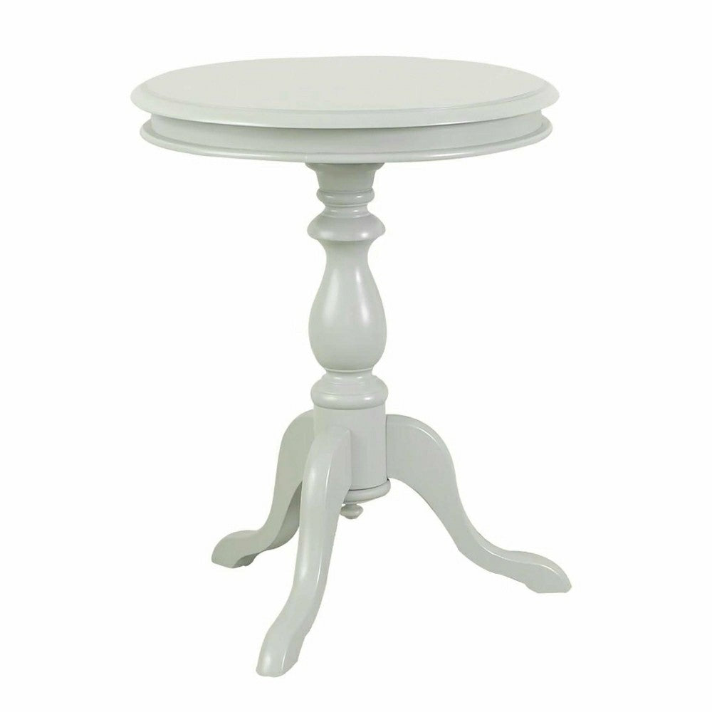 Pedestal-Based Wooden Accent Table