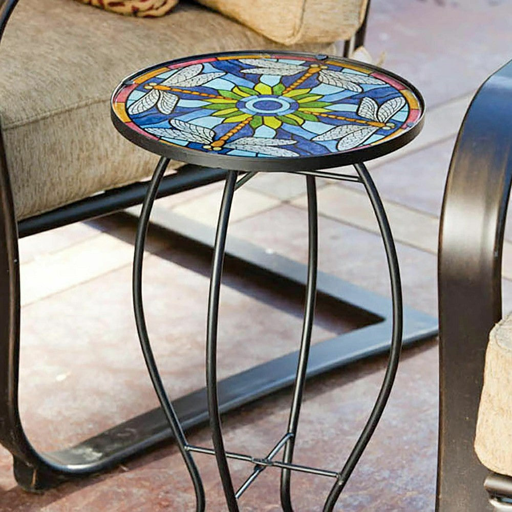Glass Table, Tiffany Inspired Dragonfly