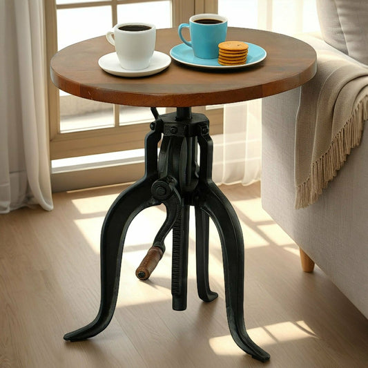 Regan Adjustable Accent Table, Chestnut
