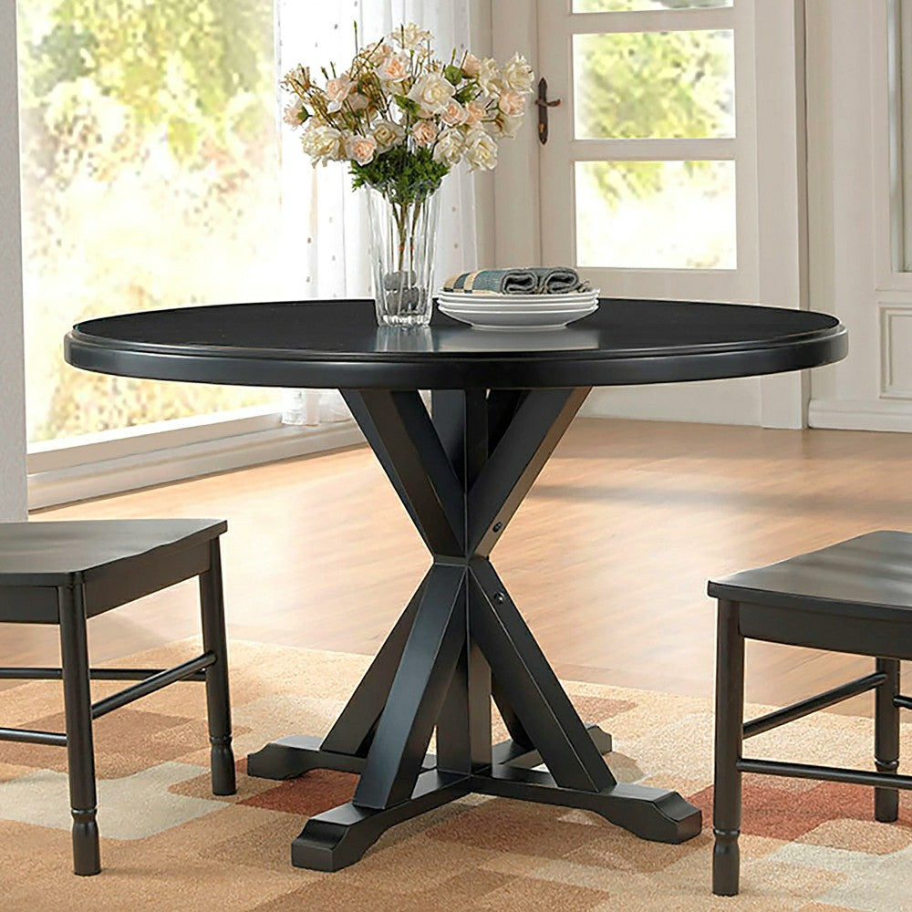 48" Round Trestle Dining Table
