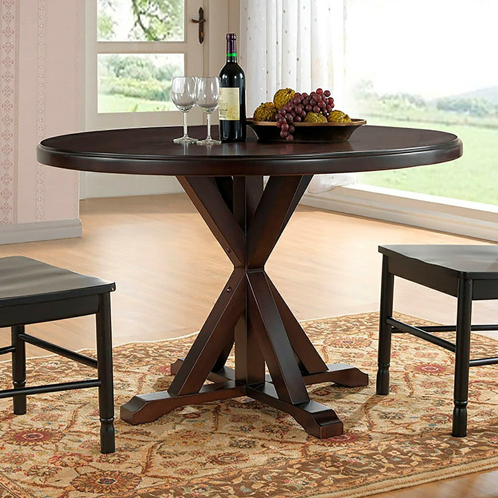 48" Round Trestle Dining Table
