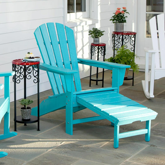 POLYWOOD Adirondack Chair with Ottoman