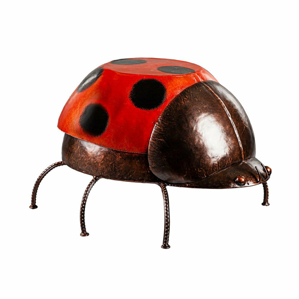 Metal Lady Bug Side Table/Foot Stool