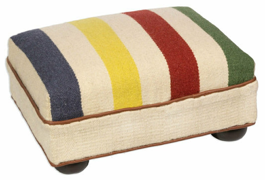 Hudson Bay Hand-Hooked Footstool