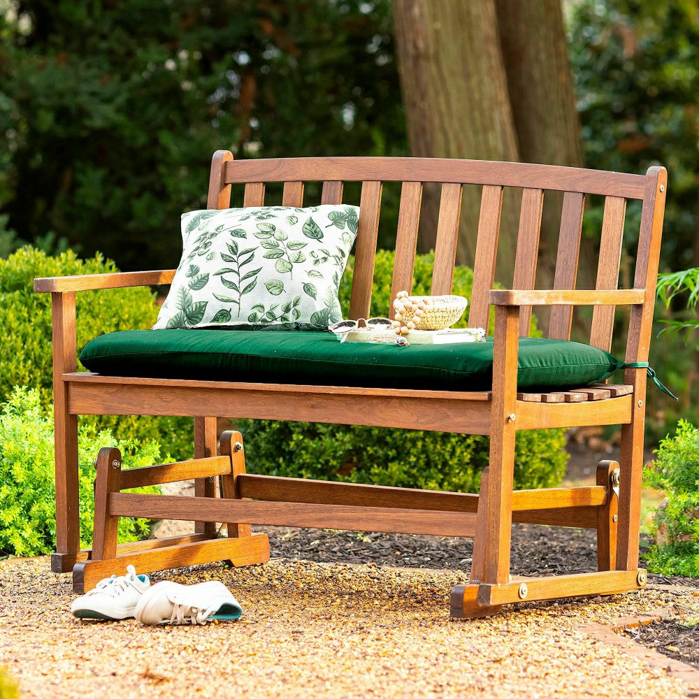 Eucalyptus Wood Love Seat Glider
