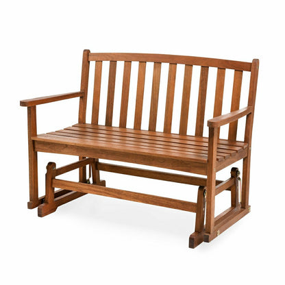 Eucalyptus Wood Love Seat Glider