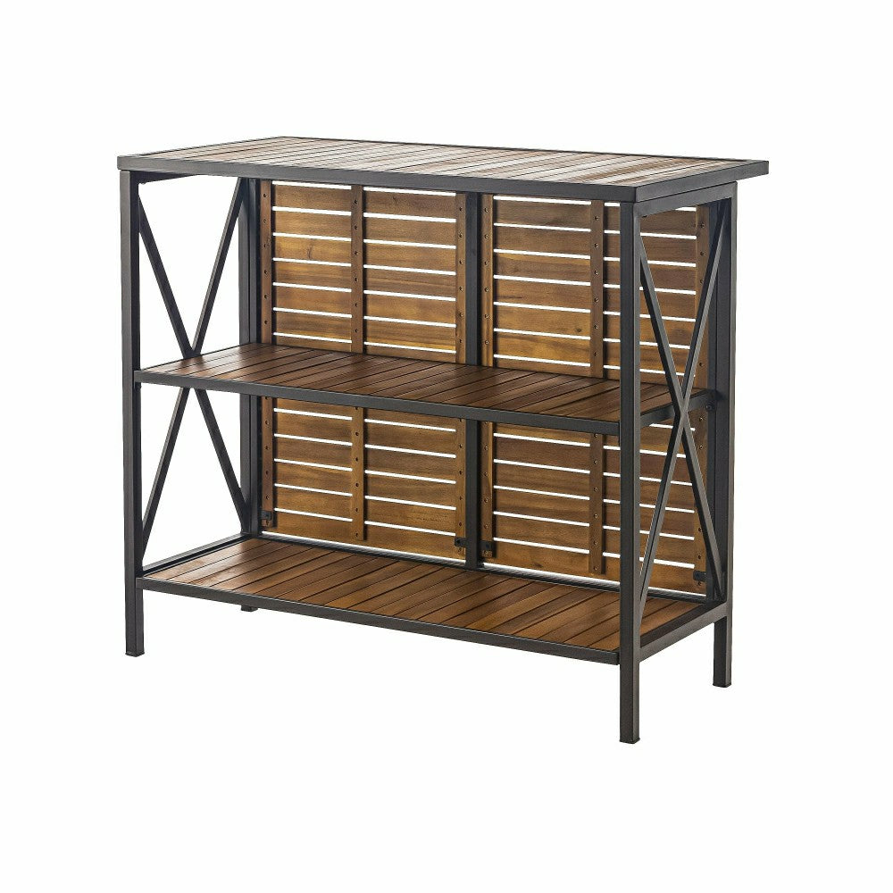 Aacia Bar Table with Iron Frame